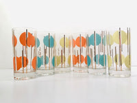 Load image into Gallery viewer, Fred Press Signed Panton Style Atomic Dots Highball Glasses (Set of 6)
