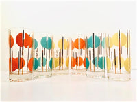 Load image into Gallery viewer, Fred Press Signed Panton Style Atomic Dots Highball Glasses (Set of 6)
