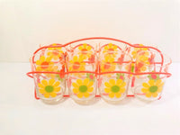 Load image into Gallery viewer, Libbey Mid-Century Retro Flower Power 9 Piece Bar Set
