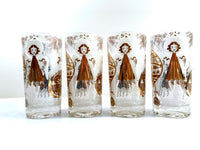 Load image into Gallery viewer, Mid-Century Christmas Angels Highball Glasses (Set of 4)
