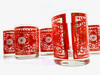 Load image into Gallery viewer, Georges Briard Signed Imperial Brocade Double Old Fashion Glasses (Set of 6)
