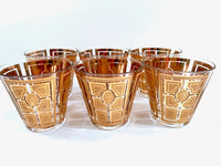 Load image into Gallery viewer, Culver Signed Mid-Century Gold Encrusted Glasses (Set of 6)
