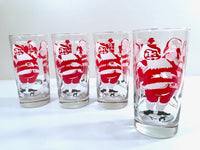 Load image into Gallery viewer, Mid-Century Santa Highball Glasses (Set of 4)
