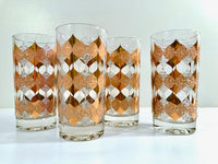 Load image into Gallery viewer, Fred Press Signed Mid-Century Golden Ice Highball Glasses (Set of 4)
