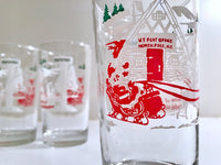 Load image into Gallery viewer, Libbey Mid-Century Santa &amp; Reindeer At The North Pole Glasses (Set of 4)
