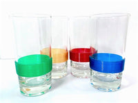 Load image into Gallery viewer, Federal Glass Art Deco Ribbed Rainbow Band Highball Glasses (Set of 4)

