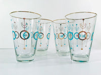Load image into Gallery viewer, Libbey Nordic Turquoise and 22-Karat Gold Glasses (Set of 4)
