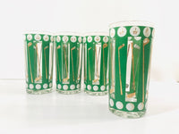 Load image into Gallery viewer, Libbey Gold and Green Golf Highball Glasses (Set of 4)
