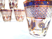 Load image into Gallery viewer, Georges Briard Signed Mid-Century Wet Your Whistle Double Old Fashion Glasses (Set of 7)
