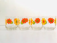 Load image into Gallery viewer, Libbey Mid-Century Retro Flower Power Glasses (Set of 4)
