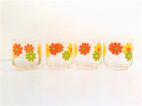 Load image into Gallery viewer, Libbey Mid-Century Retro Flower Power Glasses (Set of 4)
