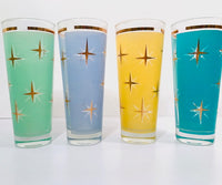 Load image into Gallery viewer, Bartlett Collins Mid-Century Atomic North Star Tall Collins Cocktail Glasses (Set of 4)
