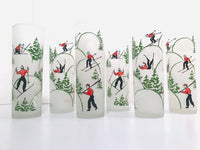 Load image into Gallery viewer, Federal Glass Mid-Century Downhill Skiing Tall Collins Glasses (Set of 6)
