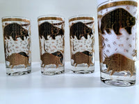 Load image into Gallery viewer, Hammacher Schlemmer Mid-Century Stock Market Bull and Bear Highball Glasses (Set of 4)

