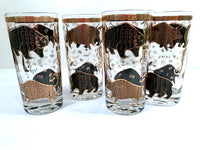 Load image into Gallery viewer, Hammacher Schlemmer Mid-Century Stock Market Bull and Bear Highball Glasses (Set of 4)
