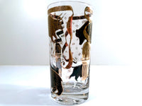 Load image into Gallery viewer, Hammacher Schlemmer Mid-Century Stock Market Bull and Bear Highball Glass
