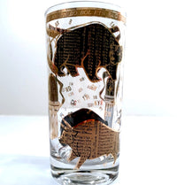 Load image into Gallery viewer, Hammacher Schlemmer Mid-Century Stock Market Bull and Bear Highball Glass
