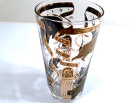 Load image into Gallery viewer, Hammacher Schlemmer Mid-Century Stock Market Bull and Bear Highball Glass
