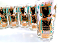 Load image into Gallery viewer, Georges Briard Signed Mid-Century It&#39;s In The Cards Glasses (Set of 7)
