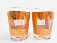 Load image into Gallery viewer, Pasinski Signed Mid-Century 22-Karat Gold Double Old Fashion Glasses (Set of 4)
