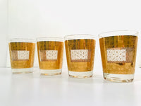 Load image into Gallery viewer, Pasinski Signed Mid-Century 22-Karat Gold Double Old Fashion Glasses (Set of 4)
