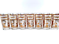 Load image into Gallery viewer, Georges Briard Signed Mid-Century Your Pickled Personality Highball Glasses (Set of 7)
