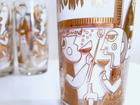 Load image into Gallery viewer, Georges Briard Signed Mid-Century Your Pickled Personality Highball Glasses (Set of 7)
