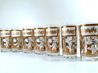 Load image into Gallery viewer, Georges Briard Signed Mid-Century Your Pickled Personality Highball Glasses (Set of 7)

