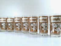 Load image into Gallery viewer, Georges Briard Signed Mid-Century Your Pickled Personality Highball Glasses (Set of 7)
