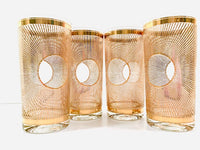 Load image into Gallery viewer, Culver Signed Mid-Century Aurora Golden Glasses (Set of 4)
