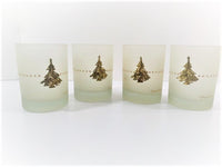 Load image into Gallery viewer, Georges Briard Signed Gold Snowflake Tree Double Old Fashion Glasses (Set of 4)
