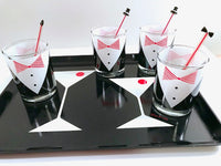 Load image into Gallery viewer, Georges Briard Signed Mid-Century Tuxedo 14-Piece Bar Set
