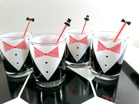 Load image into Gallery viewer, Georges Briard Signed Mid-Century Tuxedo 14-Piece Bar Set
