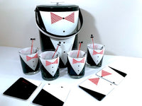 Load image into Gallery viewer, Georges Briard Signed Mid-Century Tuxedo 14-Piece Bar Set
