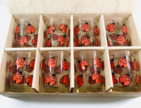 Load image into Gallery viewer, West Virginia Glass Company Lady Bug Double Old Fashion Glasses (Set of 8)
