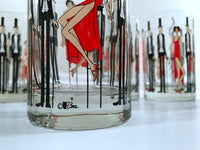 Load image into Gallery viewer, Cera Glass Signed Mid-Century Black Tie Event-All That Jazz Double Old Fashion Glasses (Set of 6)
