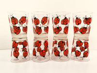Load image into Gallery viewer, West Virginia Glass Company Lady Bug Double Old Fashion Glasses (Set of 8)
