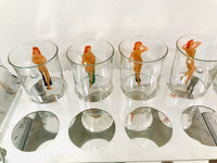 Load image into Gallery viewer, Art Deco Hand Painted Peek-A-Boo 9-Piece Cocktail Set
