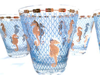 Load image into Gallery viewer, Culver Signed Mid-Century Seahorse Double Old Fashion Glasses (Set of 6)
