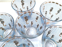 Load image into Gallery viewer, Culver Signed Mid-Century Seahorse Double Old Fashion Glasses (Set of 6)
