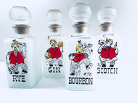 Load image into Gallery viewer, Gay Fad Mid-Century Scotch, Rye, Bourbon and Gin 4-Piece Decanter Set
