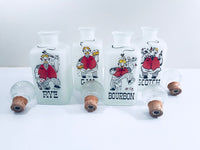 Load image into Gallery viewer, Gay Fad Mid-Century Scotch, Rye, Bourbon and Gin 4-Piece Decanter Set
