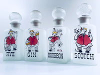 Load image into Gallery viewer, Gay Fad Mid-Century Scotch, Rye, Bourbon and Gin 4-Piece Decanter Set
