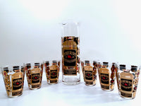 Load image into Gallery viewer, Georges Briard Signed Mid-Century Thirst Extinguisher Martini-Whiskey Bar Set (Set of 6 with Pitcher)
