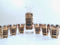 Load image into Gallery viewer, Georges Briard Signed Mid-Century Thirst Extinguisher Martini-Whiskey Bar Set (Set of 6 with Pitcher)
