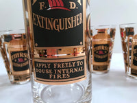 Load image into Gallery viewer, Georges Briard Signed Mid-Century Thirst Extinguisher Martini-Whiskey Bar Set (Set of 6 with Pitcher)
