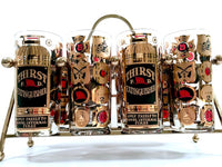 Load image into Gallery viewer, Georges Briard Signed Mid-Century Thirst Extinguisher Bar Set (Set of 8 with Carrier)
