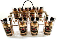 Load image into Gallery viewer, Georges Briard Signed Mid-Century Thirst Extinguisher Bar Set (Set of 8 with Carrier)
