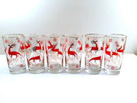 Load image into Gallery viewer, Libbey Mid-Century Reindeer Highball Glasses (Set of 6)
