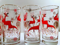 Load image into Gallery viewer, Libbey Mid-Century Reindeer Highball Glasses (Set of 6)
